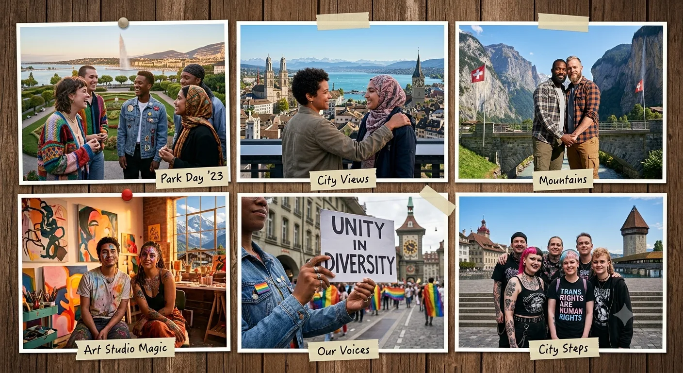 Queere Community-Momente: Park, Kunst, Protest und Stolz